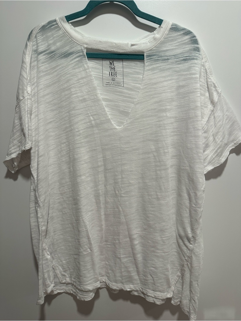 FREE PEOPLE - We The Free Burnout V-neck T-shirt LARGE